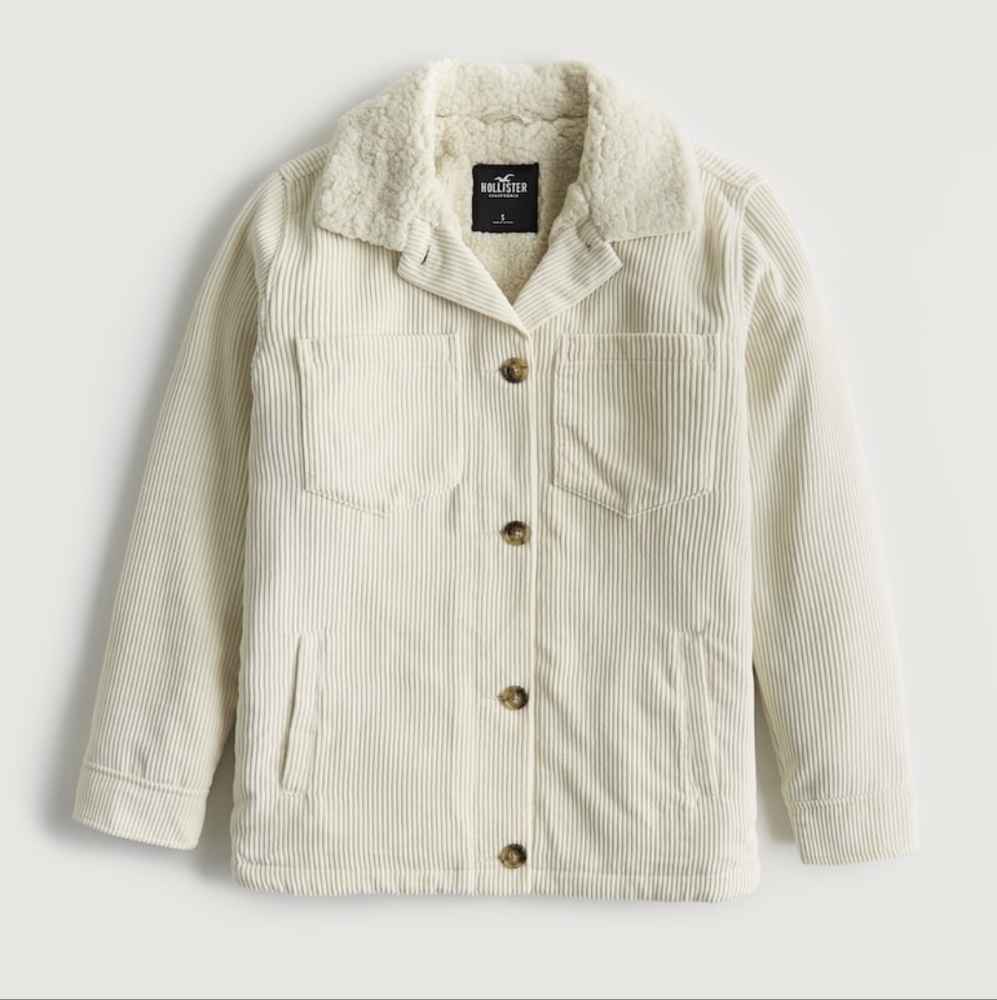 Hollister Cream Courdaroy Jacket